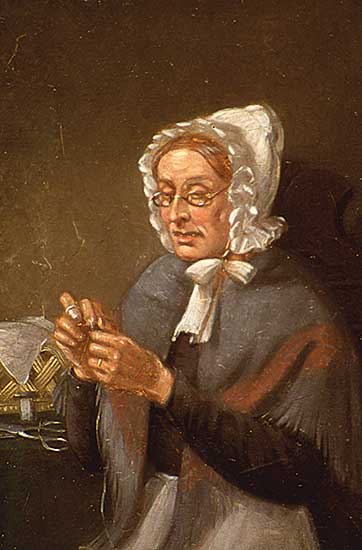 #68 ~ Harris - Mrs. Harris Threading Her Needle