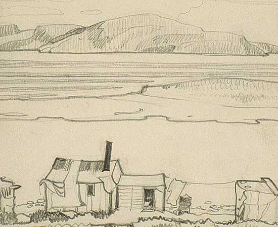 #75 ~ Hoover - Untitled - Group of 19 Pencil Sketches of the Arctic