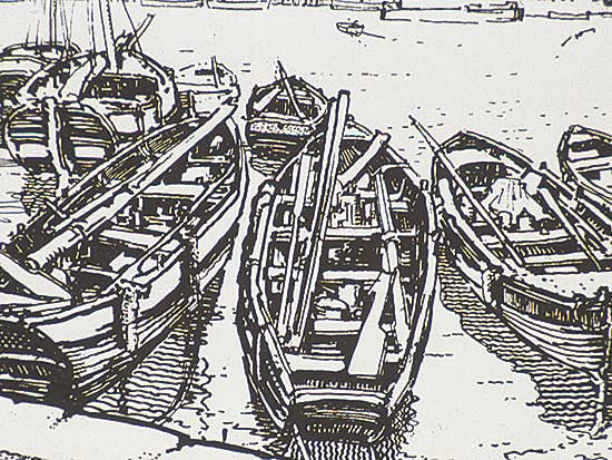 #134 ~ Lismer - Untitled - Fishing Boats at Dock