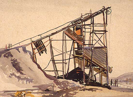 #327 ~ Petley-Jones - An Old Coal Mine, Near the River, 15 Miles S.W. of Edmonton