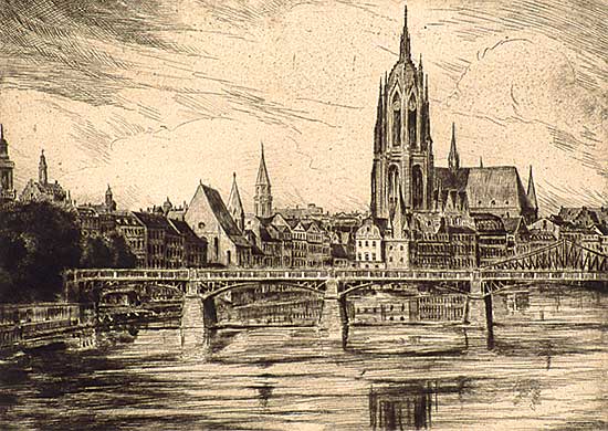 #513 ~ Muller - View of Frankfurt am Main