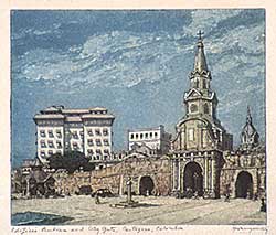 #244 ~ Hornyansky - Edifices ... and City Gate, Cartagena, Columbia