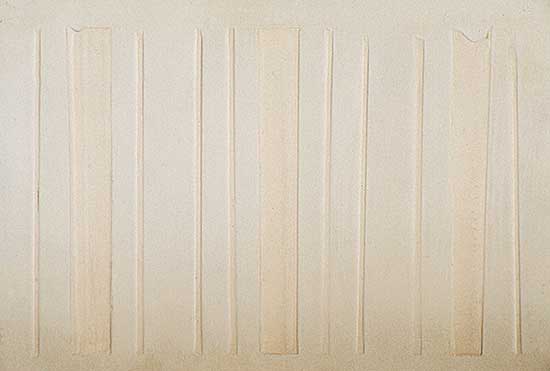 #19 ~ Bloore - Untitled - White Vertical Stripes on White