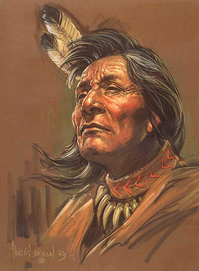 #28 ~ Brown - Untitled - Indian Brave