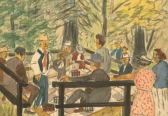 #33 ~ Brunst - Checker Players in Stanley Park