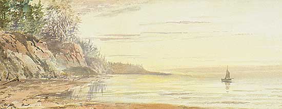 #224 ~ Matthews - Untitled - Sailing Boat in a Sunset