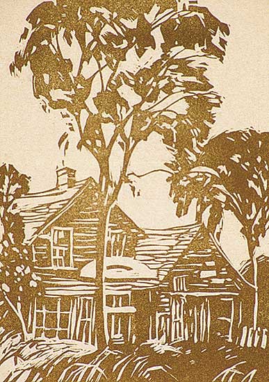 #249 ~ Panton - Untitled - House and Trees