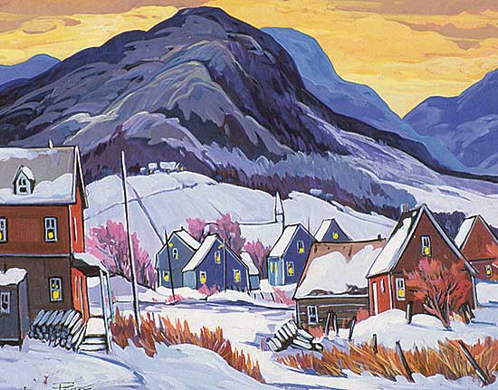 #257 ~ Poirier - Village en Hiver