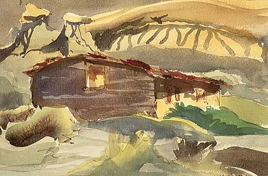 #452 ~ Middleton - Untitled - House in the Badlands