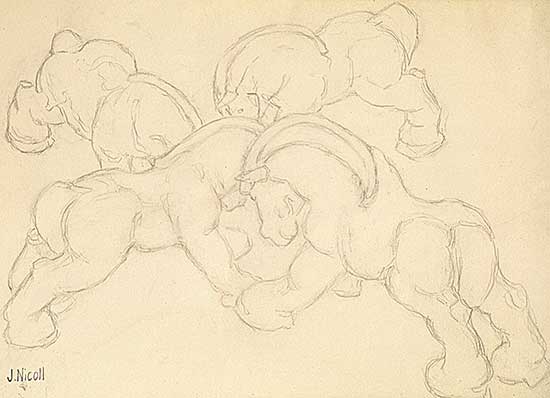#459 ~ Nicoll - Untitled - Four Horses