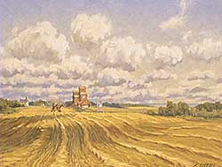 #157 ~ Luthi - Untitled - Prairie Harvest Scene