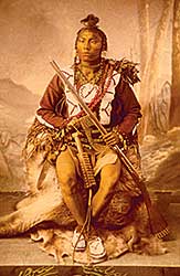 #206 ~ Ross - Untitled - Portrait of an Indian with Flint Lock
