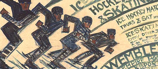 #6 ~ Andrews - Untitled - Preliminary Drawing for Ice Hockey and Skating, Wembley Empire Arena