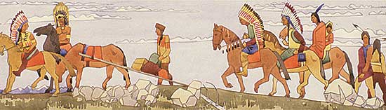 #17 ~ Bates - Untitled - Study for the Calgary Airport - Indians