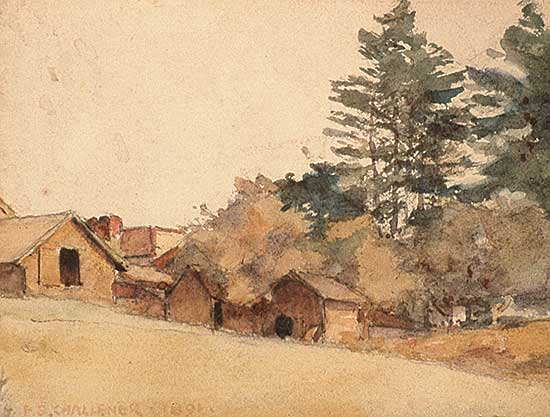#44 ~ Challener - Untitled - Summer, Edge of Town