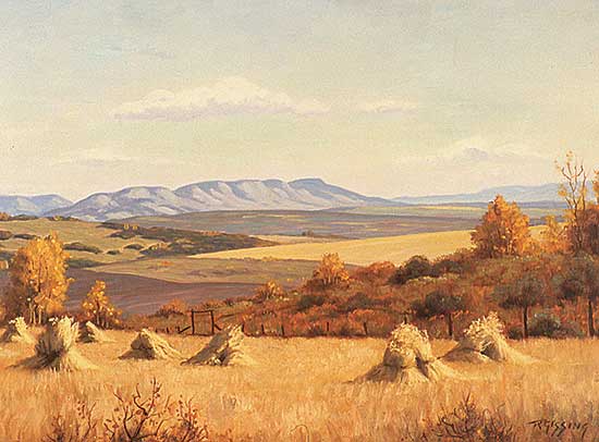 #80 ~ Gissing - Untitled - Harvest Scene, Southern Alberta