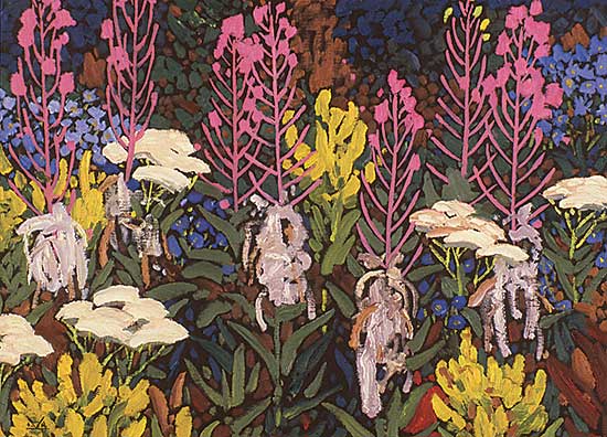 #115 ~ Kerr - Fireweed Gone to Pod, Goldenrod and Yarrow