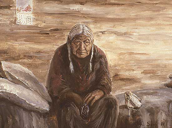 #275 ~ Sapp - Grandmother Holding Medicine Bag
