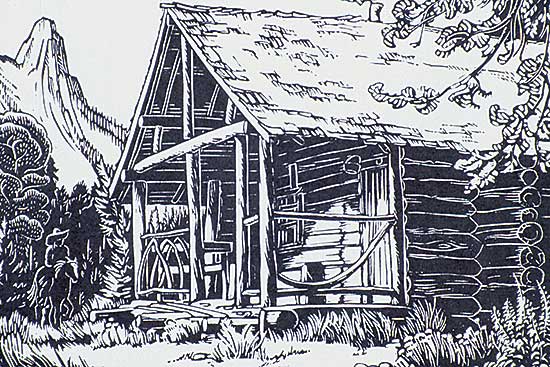 #286 ~ Shelton - Cabin at Athabasca Falls  #25/100