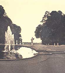 #136 ~ Lenard - Untitled - Fountain Scene