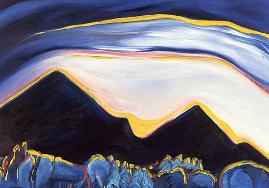 #40 ~ Cardinal-Schubert - Moonlight Sonata - Medicine Mt. Sunset