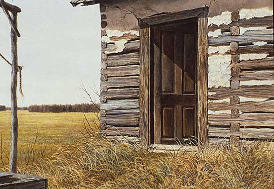 #129 ~ Levesque - Untitled - Old Log Building