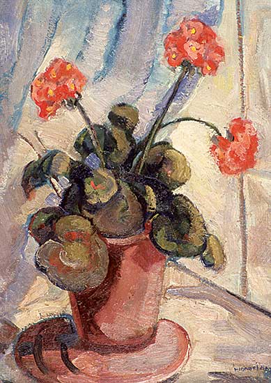 #211 ~ May - Geraniums on a Window Sill