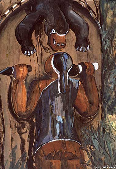 #317 ~ Willis - Untitled - Coast Salish Totem