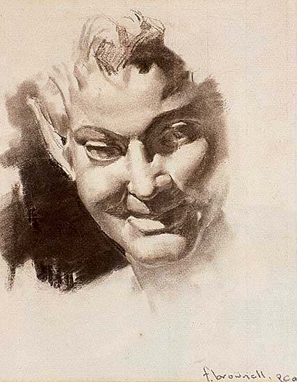 #411 ~ Brownell - Untitled - Study of a Face