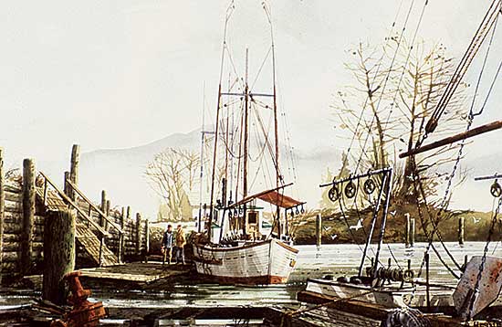 #445 ~ Heine - Untitled - Wharf Scene