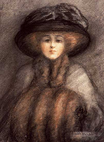 #545 ~ Welden - Untitled - Lady in Black Hat and Muff