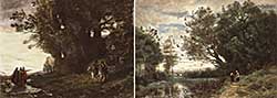 #419.1 ~ Corot - Macbeth and the Witches  AND Untitled - Pastoral Scene both after J.B.C. Corot
