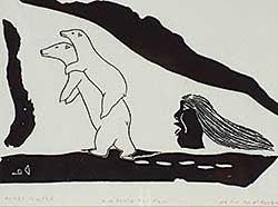 #471 ~ Inuit - Untitled - Two Bears and Figure  #10/30