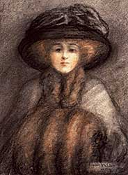 #545 ~ Welden - Untitled - Lady in Black Hat and Muff