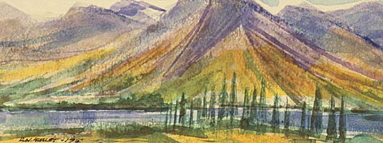#95 ~ Hurley - Untitled - Mountain View with River