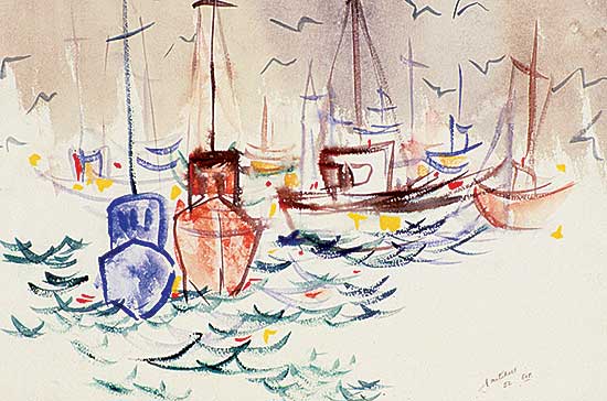 #249.2 ~ Mitchell - Untitled - Harbour Scene