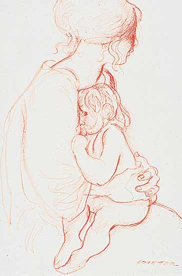 #338 ~ Winter - Untitled - Mother and Child