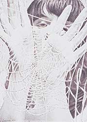 #219 ~ Lindner - Untitled - Face, Hands and Spider Webb