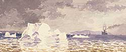 #238.1 ~ Matthews - Untitled - Three Masted Ship in Iceberg Alley
