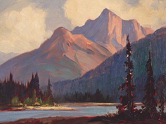 #94 ~ Gissing - Kicking Horse River and Beaverfoot Mountain, B.C.