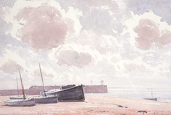 #218 ~ Leighton - Fishing Boats on the Beach, Hastings, England, 1953