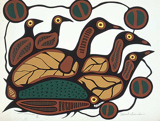 #255.1 ~ Morrisseau - Loon Gathering  #67/98