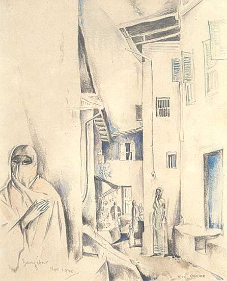 #270 ~ Ogilvie - Street Scene, Zanzibar