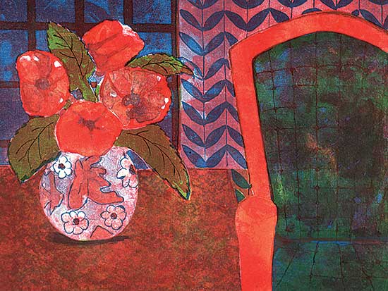 #327 ~ Snow - Nocturne, Red Chair  #2/50