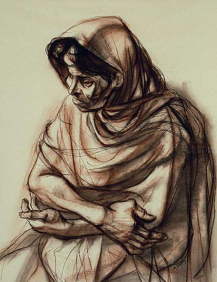 #421 ~ Erdely - Untitled - Draped Figure Study