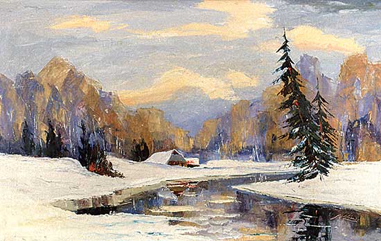 #468 ~ Lind - Untitled - Winter Landscape