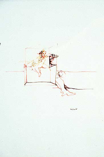 #488 ~ Moriani - Untitled - Figures in a Box