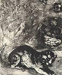#47 ~ Chagall - Untitled - Le Chat et les Petite Oiseau