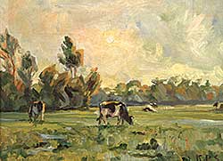 #507 ~ School - Untitled - Cows in a Pasture