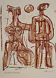 #517 ~ Siebner - Untitled - Two Figures Seated  #A.P.